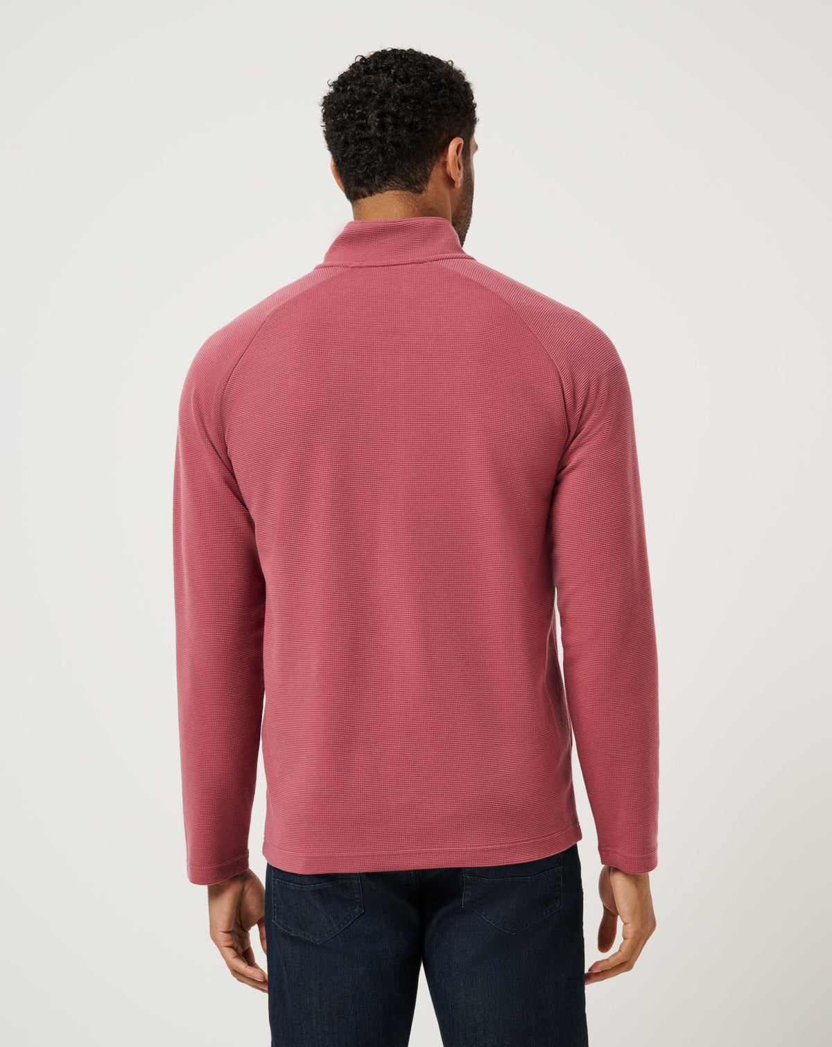 Performance Waffle Quarter Zip Roan Rouge | Travis Mathew Sale