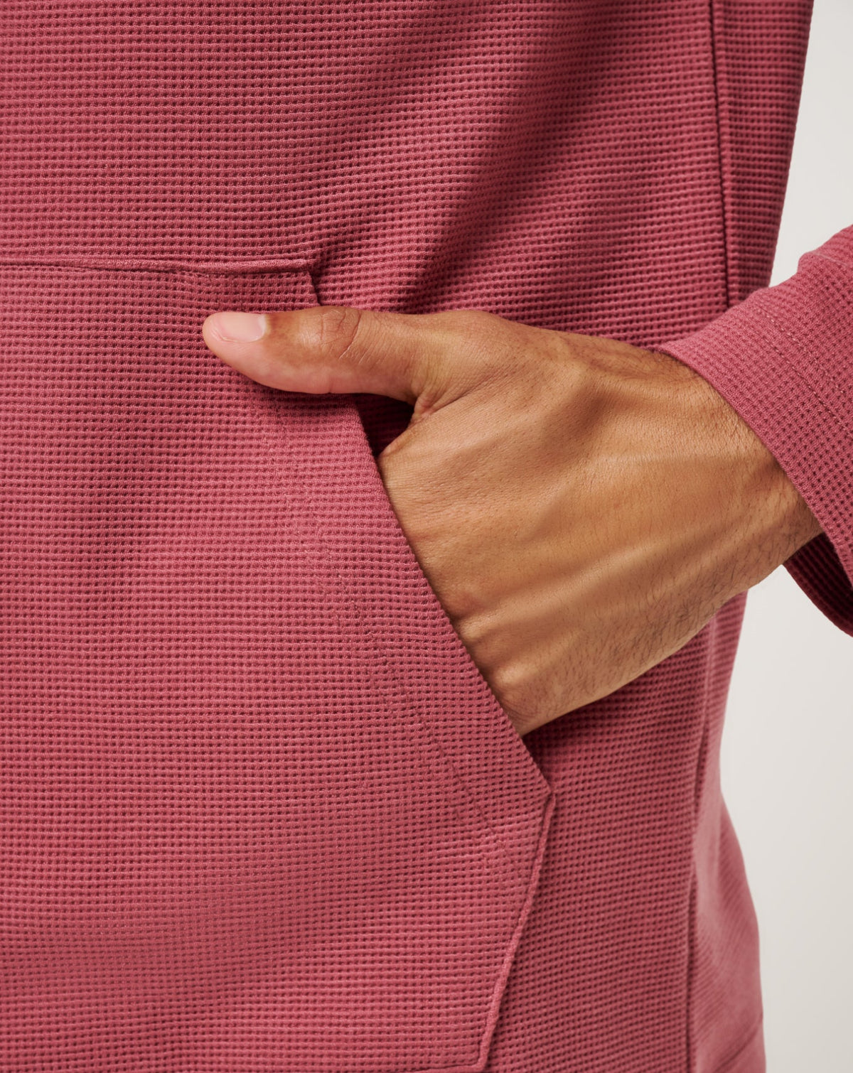Performance Waffle Quarter Zip Roan Rouge | Travis Mathew Sale