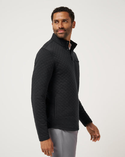 Transatlantic Quarter Zip Black | Travis Mathew Signature