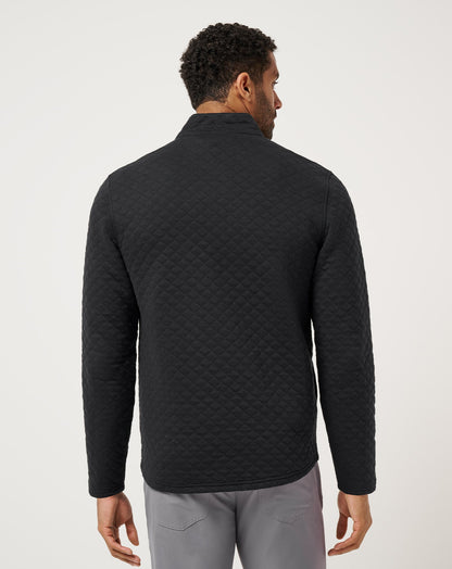 Transatlantic Quarter Zip Black | Travis Mathew Signature