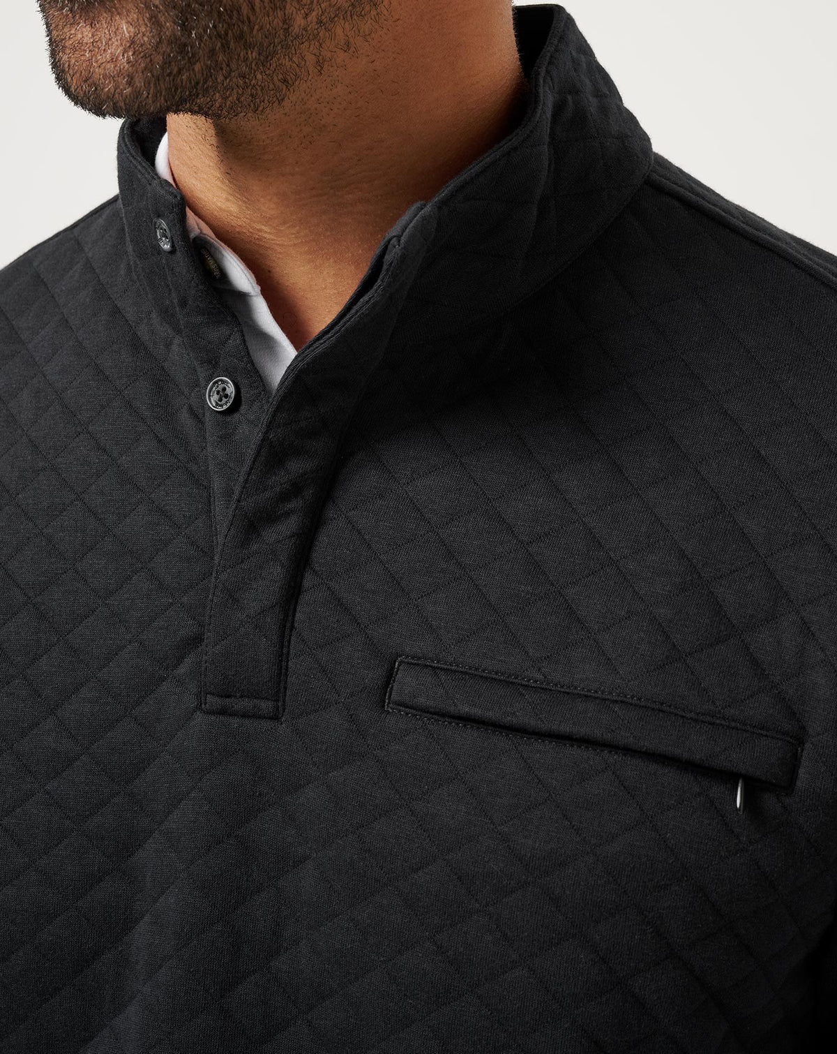 Transatlantic Quarter Zip Black | Travis Mathew Signature