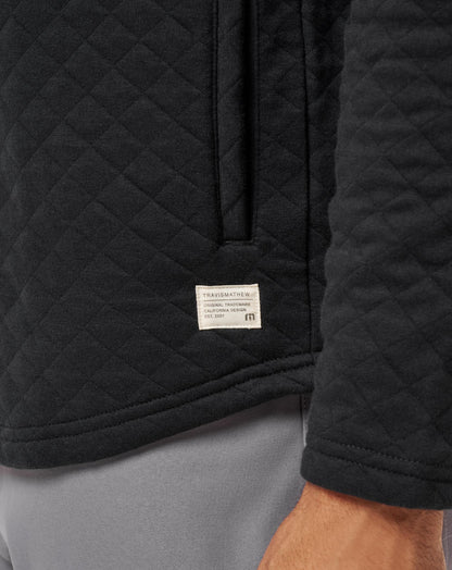 Transatlantic Quarter Zip Black | Travis Mathew Signature