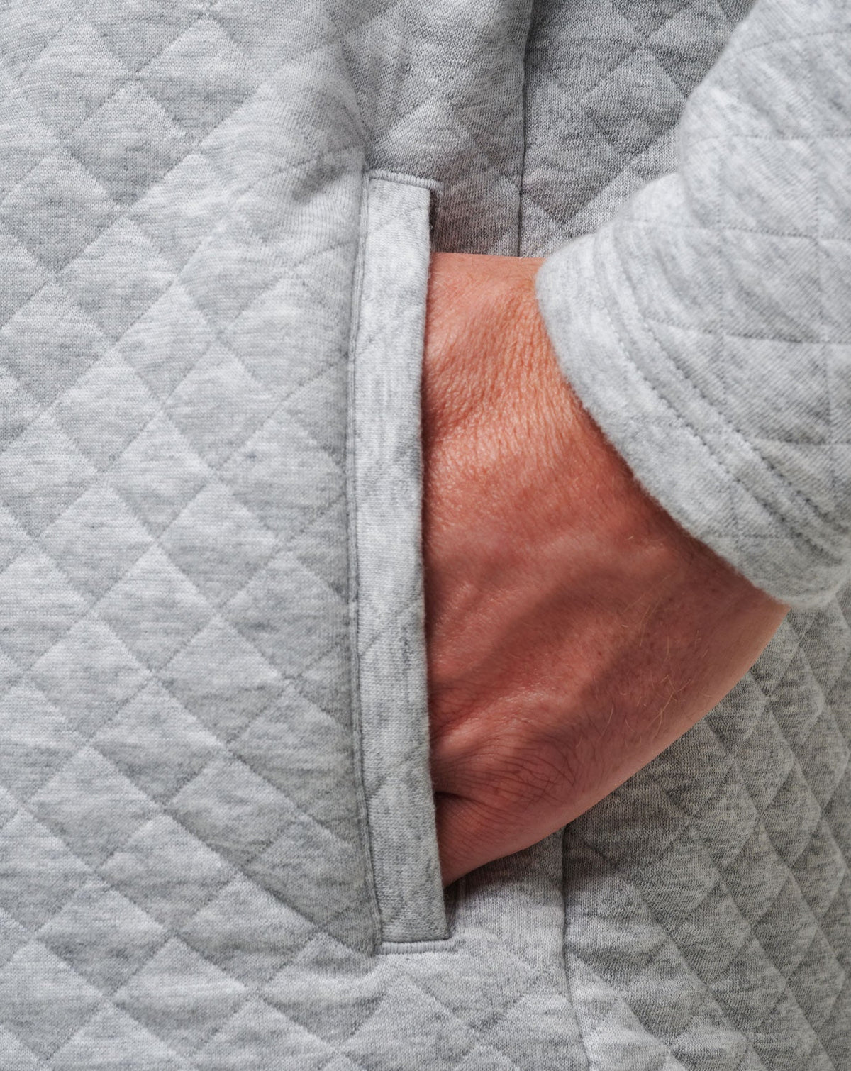 Transatlantic Quarter Zip Heather Light Grey | Travis Mathew Premium