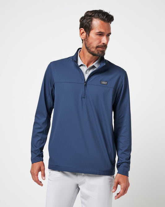 Wanderlust Quarter Zip Mood Indigo | Travis Mathew Classic