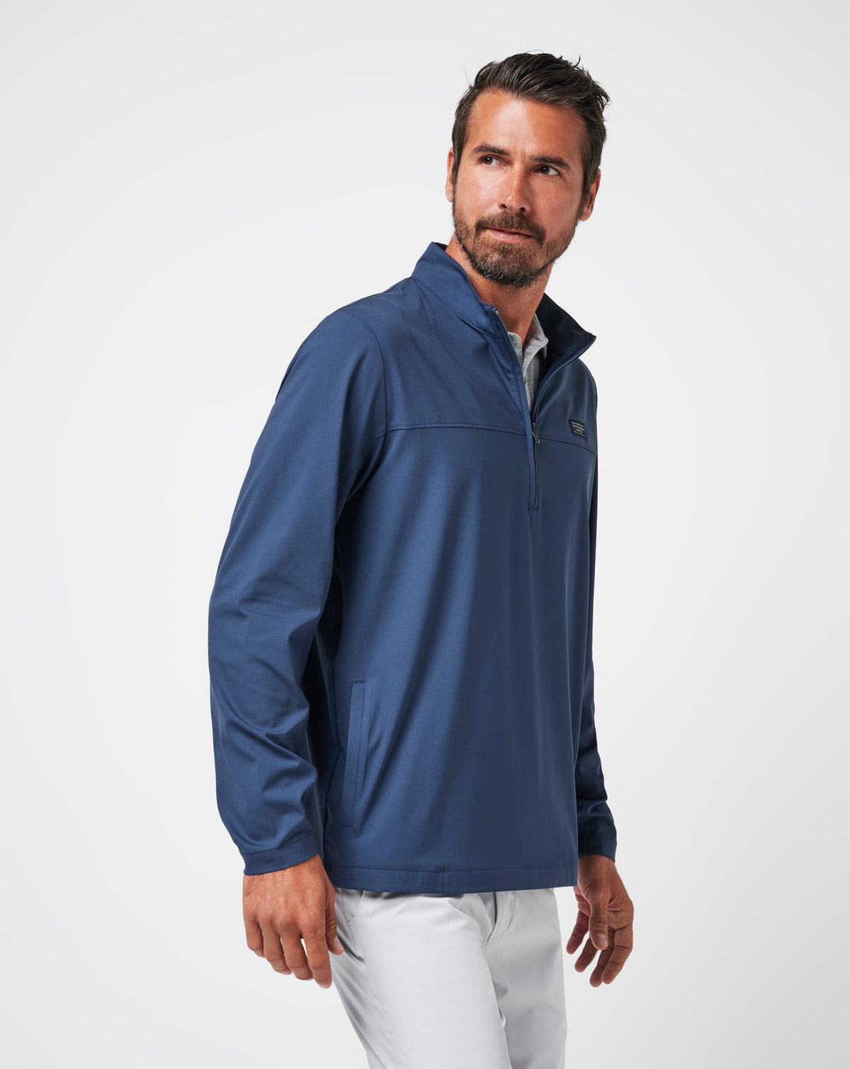 Wanderlust Quarter Zip Mood Indigo | Travis Mathew Classic