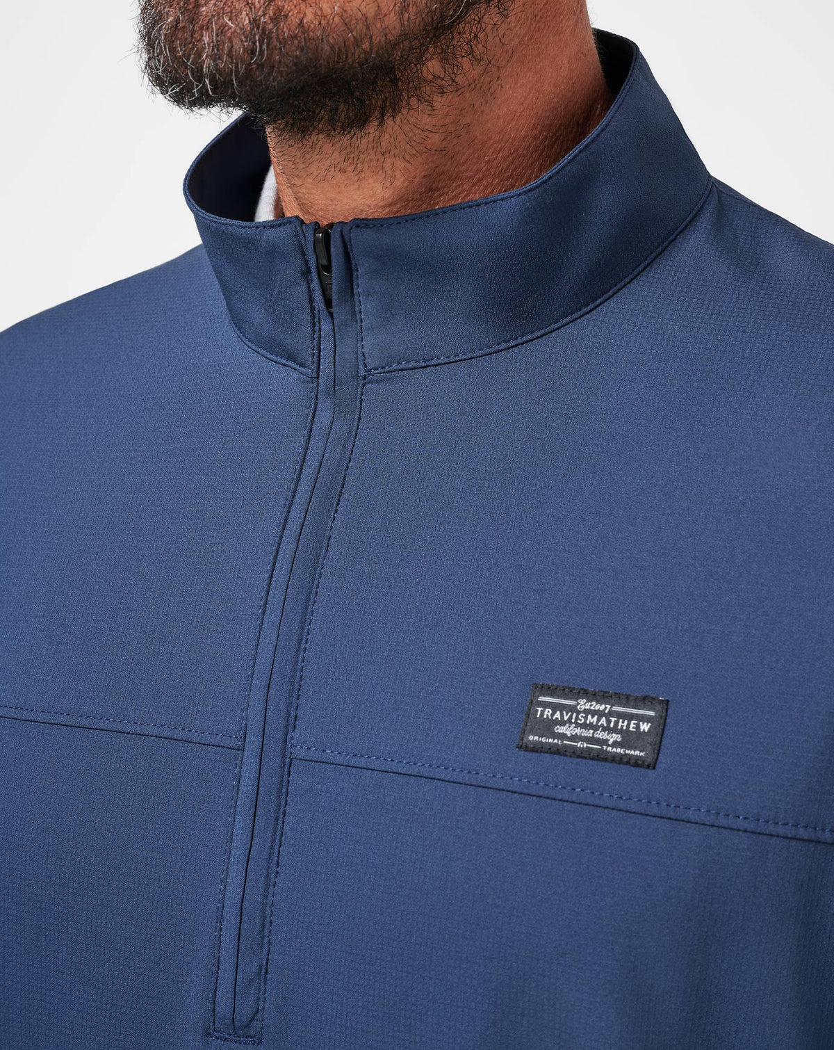 Wanderlust Quarter Zip Mood Indigo | Travis Mathew Classic
