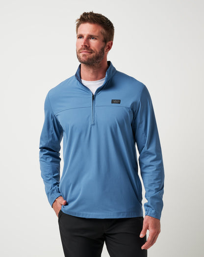 Wanderlust Quarter Zip Copen Blue | Travis Mathew Premium