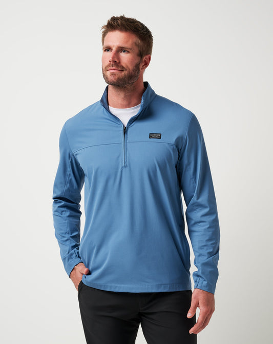 Wanderlust Quarter Zip Copen Blue | Travis Mathew Premium
