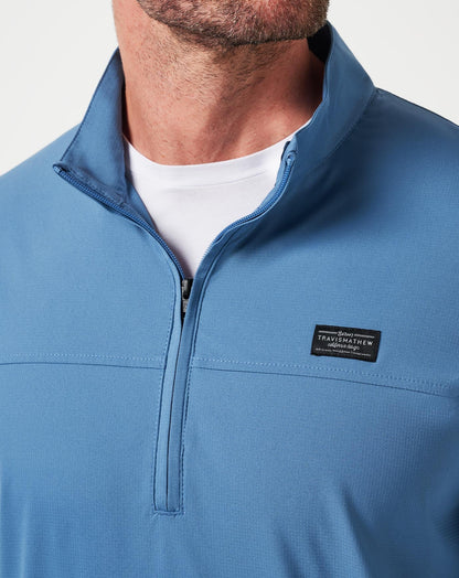 Wanderlust Quarter Zip Copen Blue | Travis Mathew Premium