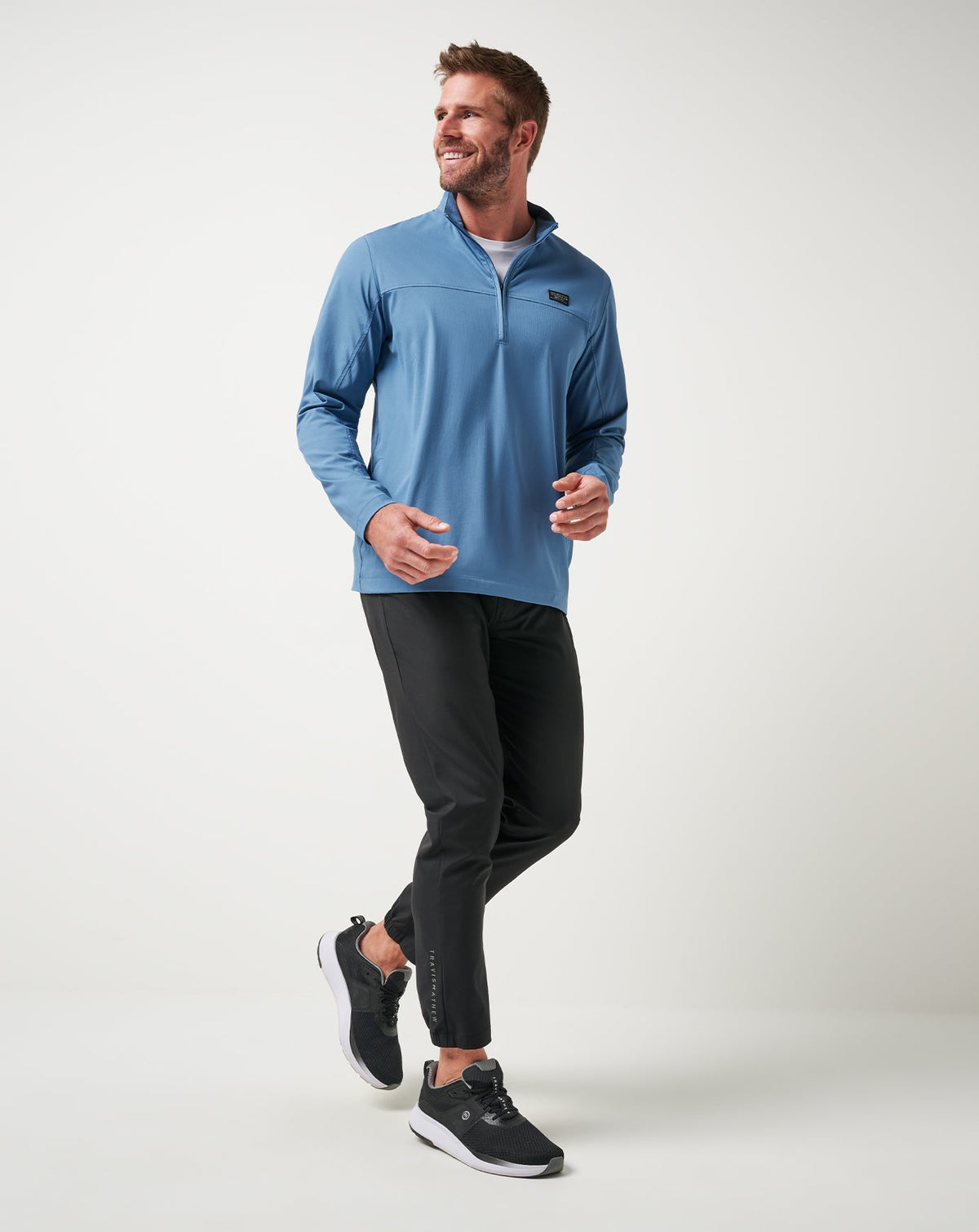 Wanderlust Quarter Zip Copen Blue | Travis Mathew Premium
