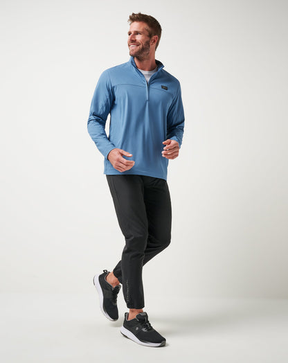 Wanderlust Quarter Zip Copen Blue | Travis Mathew Premium