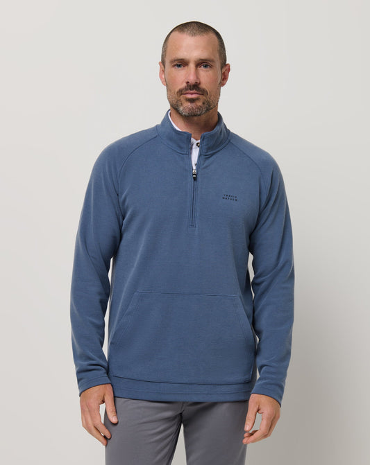 Performance Waffle Quarter Zip Bering Sea | Travis Mathew Top Pick