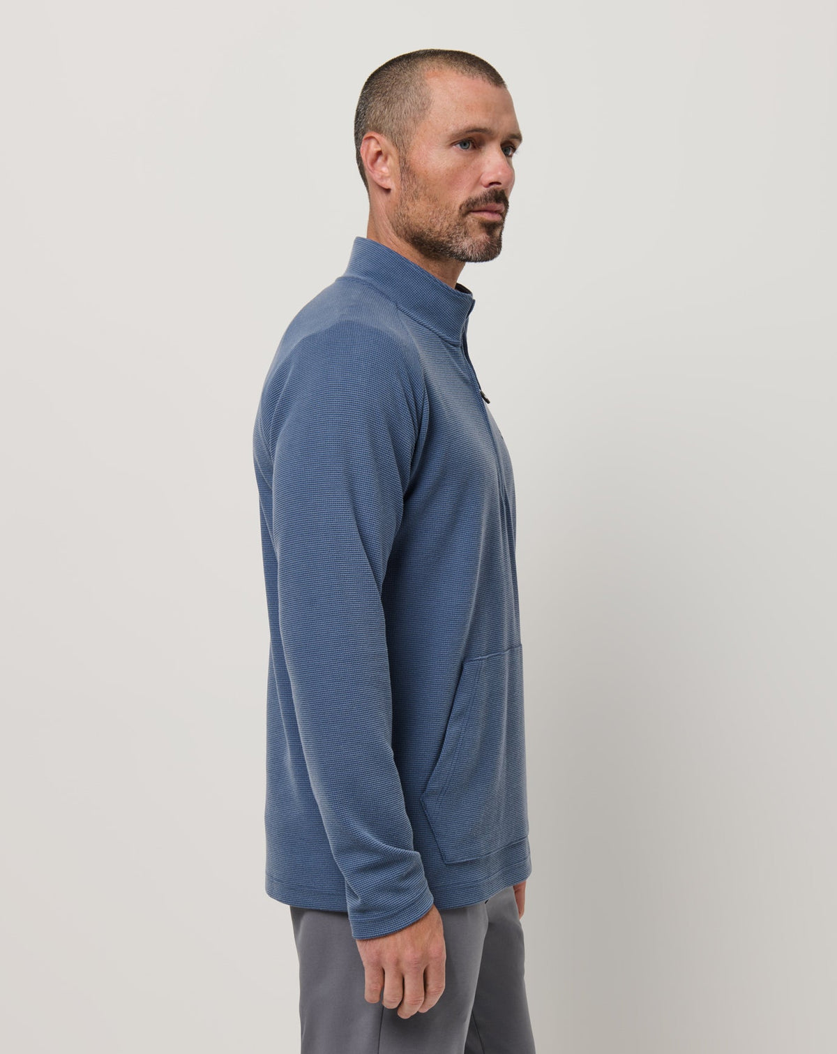 Performance Waffle Quarter Zip Bering Sea | Travis Mathew Top Pick