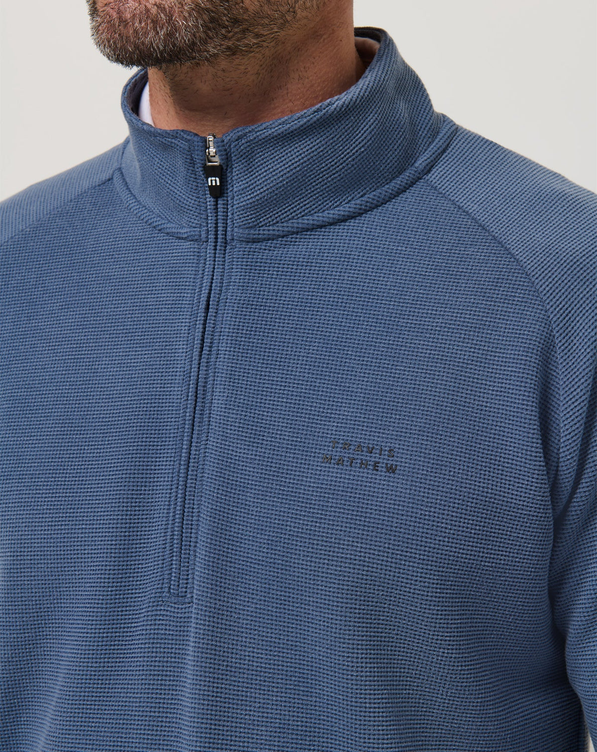 Performance Waffle Quarter Zip Bering Sea | Travis Mathew Top Pick