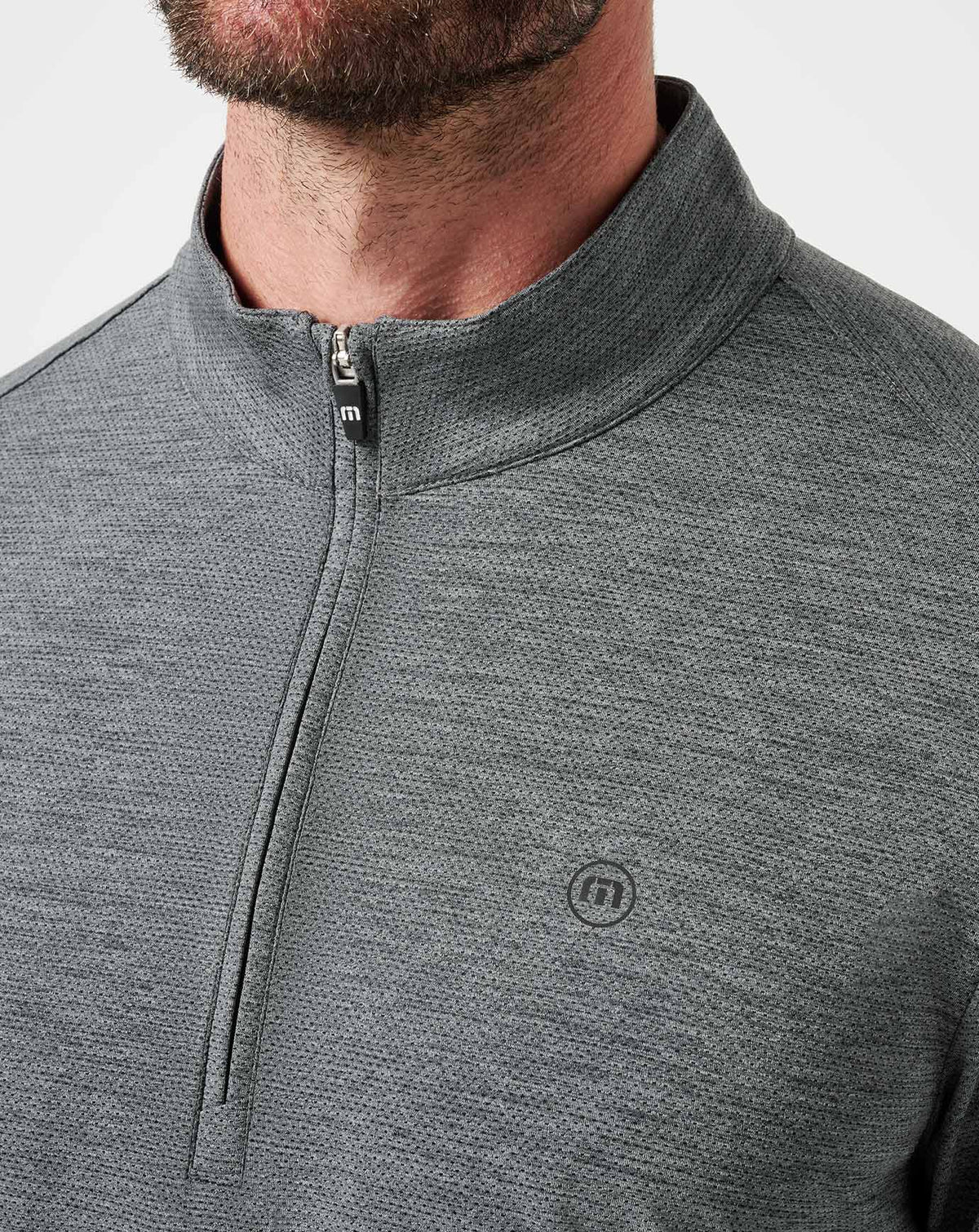 Heater Pro Quarter Zip Heather Grey | Travis Mathew Value