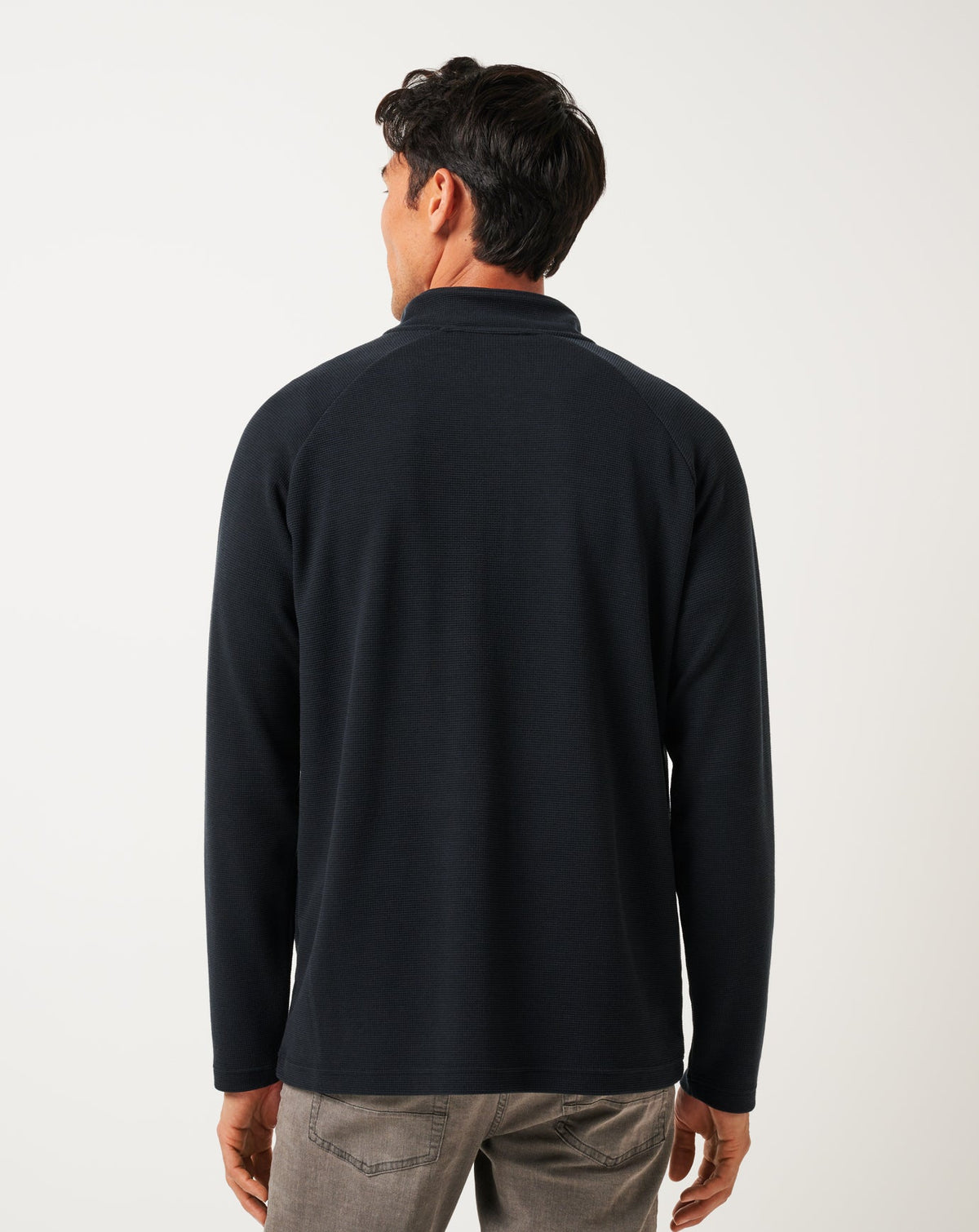 Performance Waffle Quarter Zip Black | Travis Mathew Premium