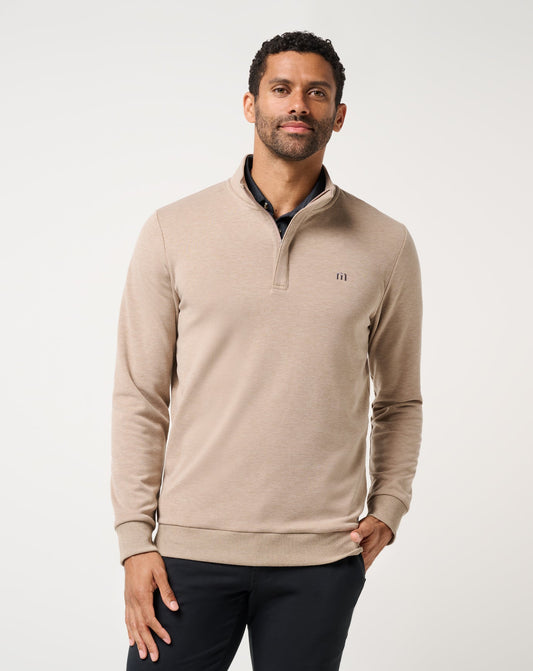 Cloud Quarter Zip 2.0 Heather Portabella Brown | Travis Mathew Everyday