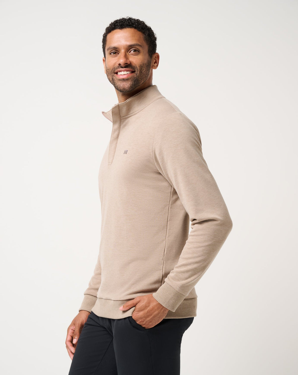 Cloud Quarter Zip 2.0 Heather Portabella Brown | Travis Mathew Everyday