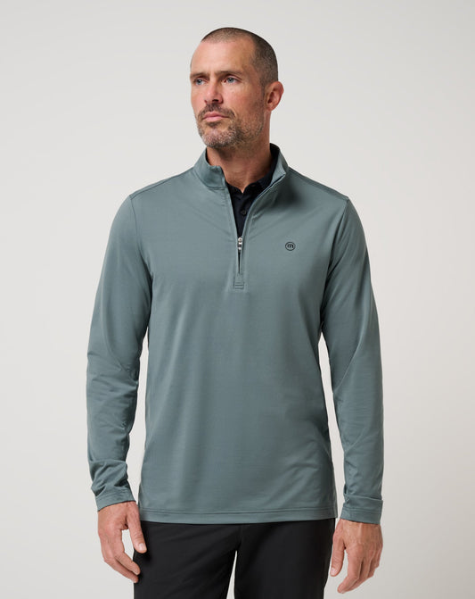 Heater Pro Quarter Zip Balsam Green | Travis Mathew New