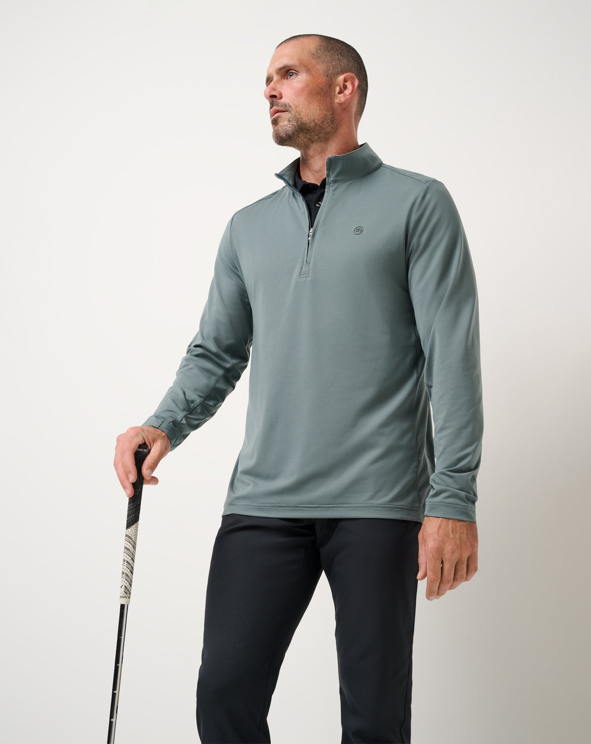 Heater Pro Quarter Zip Balsam Green | Travis Mathew New