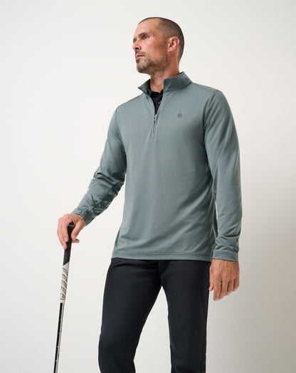 Heater Pro Quarter Zip Balsam Green | Travis Mathew New