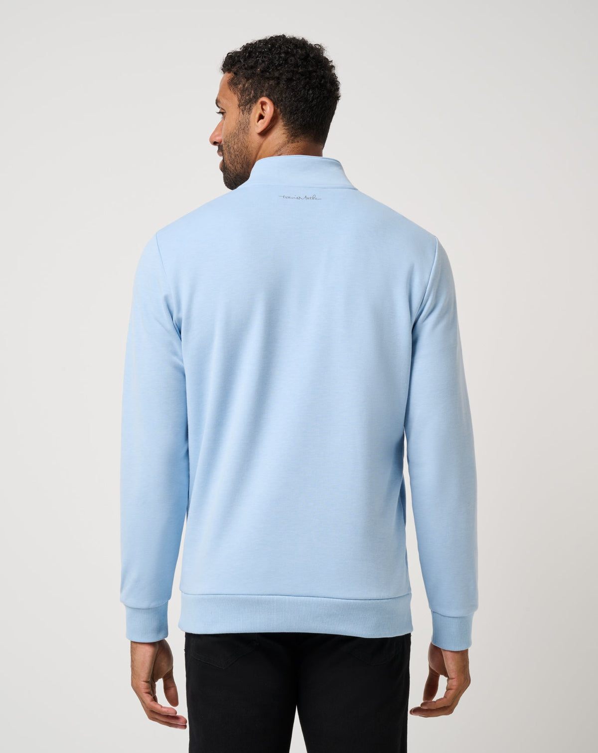 Cloud Quarter Zip 2.0 Heather Powder Blue | Travis Mathew Customer Favorite