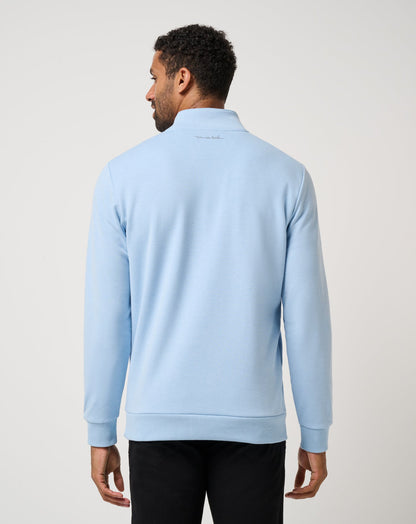 Cloud Quarter Zip 2.0 Heather Powder Blue | Travis Mathew Customer Favorite