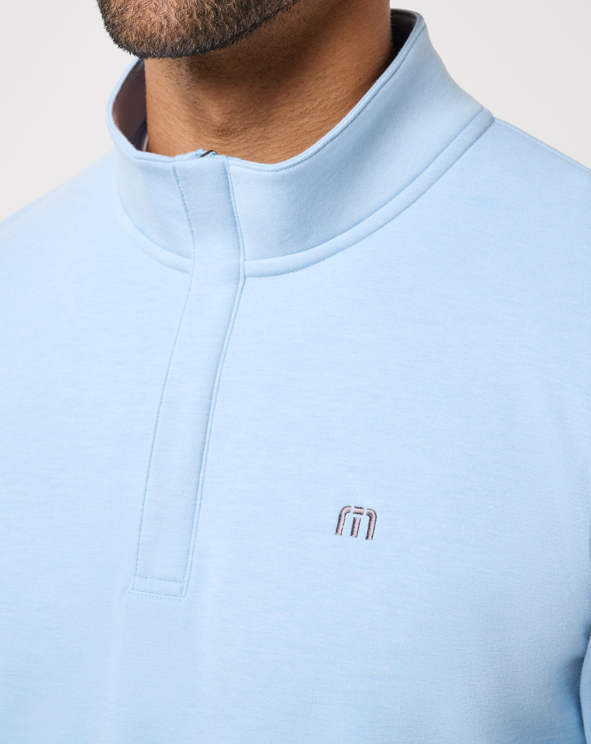Cloud Quarter Zip 2.0 Heather Powder Blue | Travis Mathew Customer Favorite