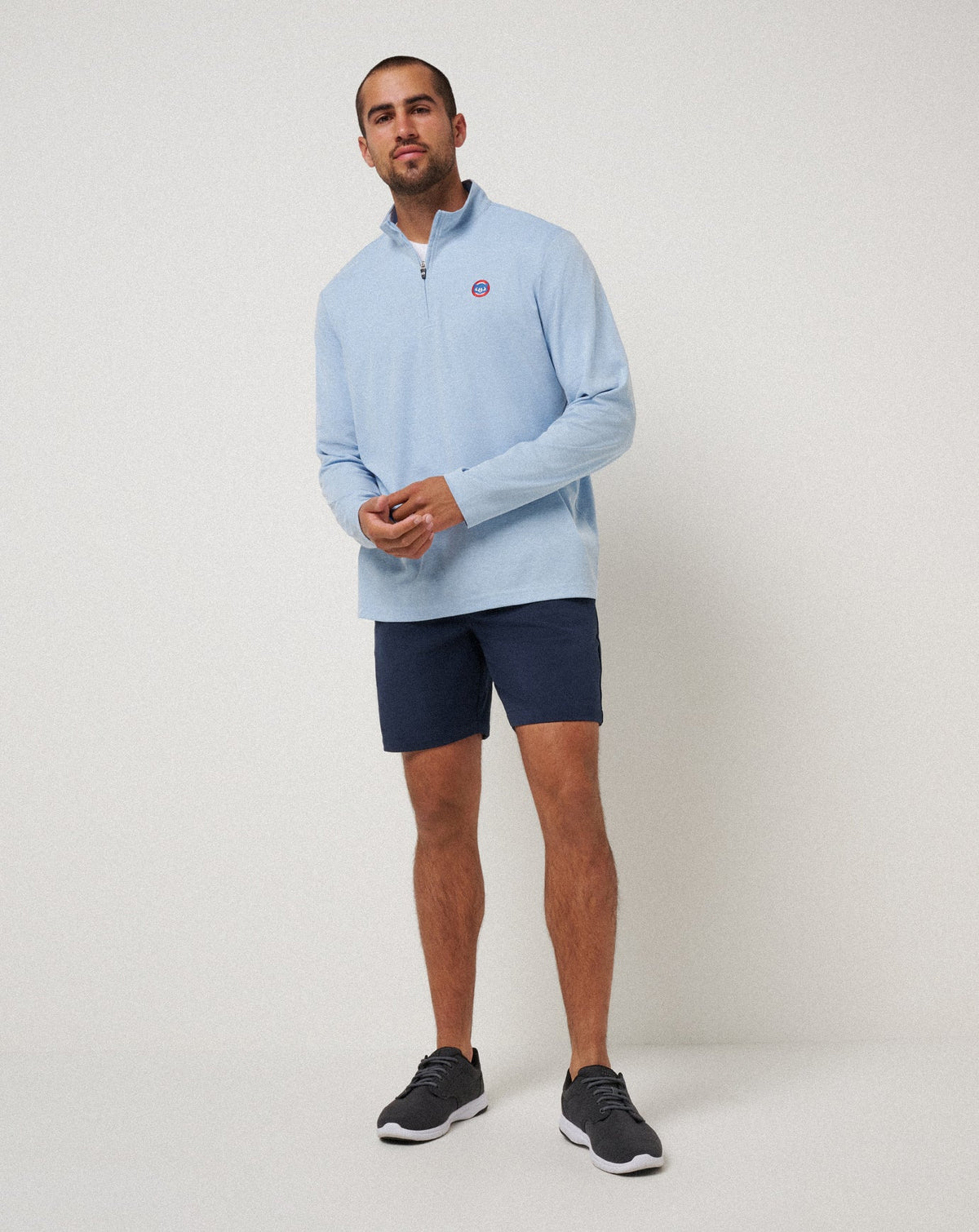Chicago Cubs Time To Tailgate Quarter Zip Heather Blue | Travis Mathew Customer Favorite