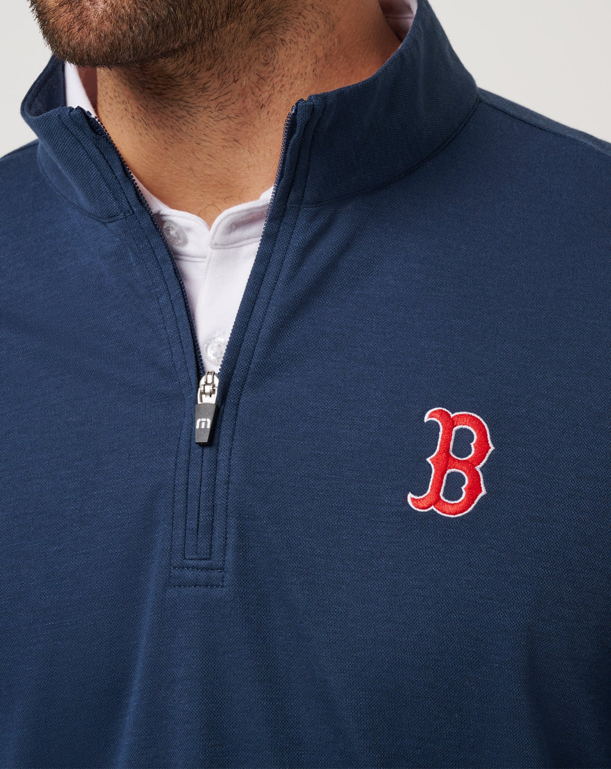 Boston Red Sox Time To Tailgate Quarter Zip Navy | Travis Mathew Premium
