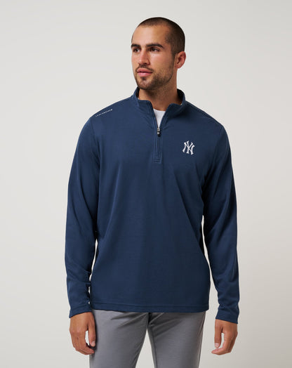 New York Yankees Time To Tailgate Quarter Zip Navy | Travis Mathew Hot Sale