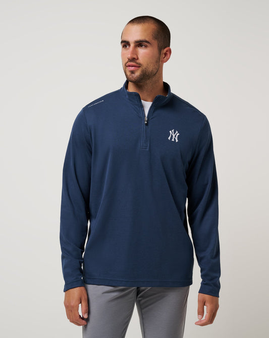New York Yankees Time To Tailgate Quarter Zip Navy | Travis Mathew Hot Sale