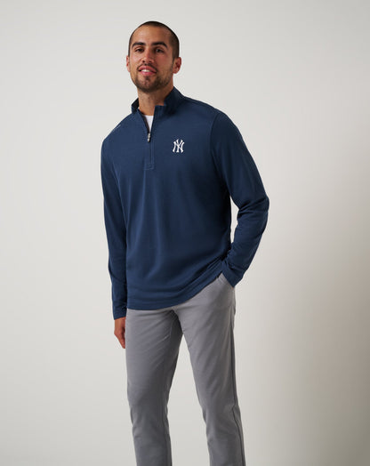New York Yankees Time To Tailgate Quarter Zip Navy | Travis Mathew Hot Sale