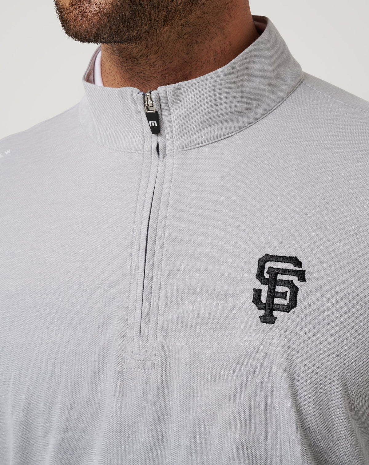 San Francisco Giants Time To Tailgate Quarter Zip Heather Grey | Travis Mathew Top Pick