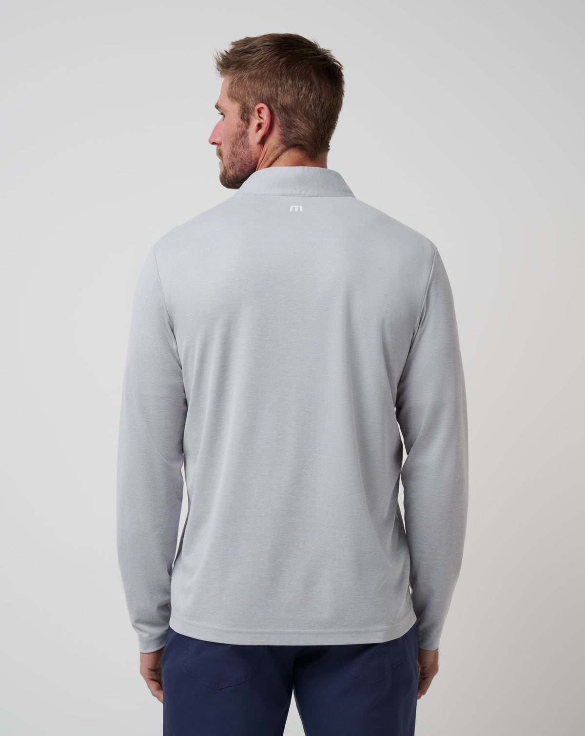 New York Yankees Time To Tailgate Quarter Zip Heather Grey | Travis Mathew Exclusive