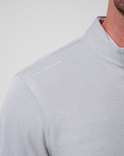 New York Yankees Time To Tailgate Quarter Zip Heather Grey | Travis Mathew Exclusive