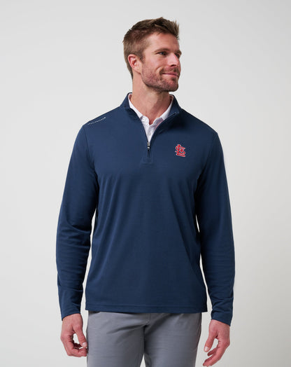 St Louis Cardinals Time To Tailgate Quarter Zip Navy | Travis Mathew Exclusive