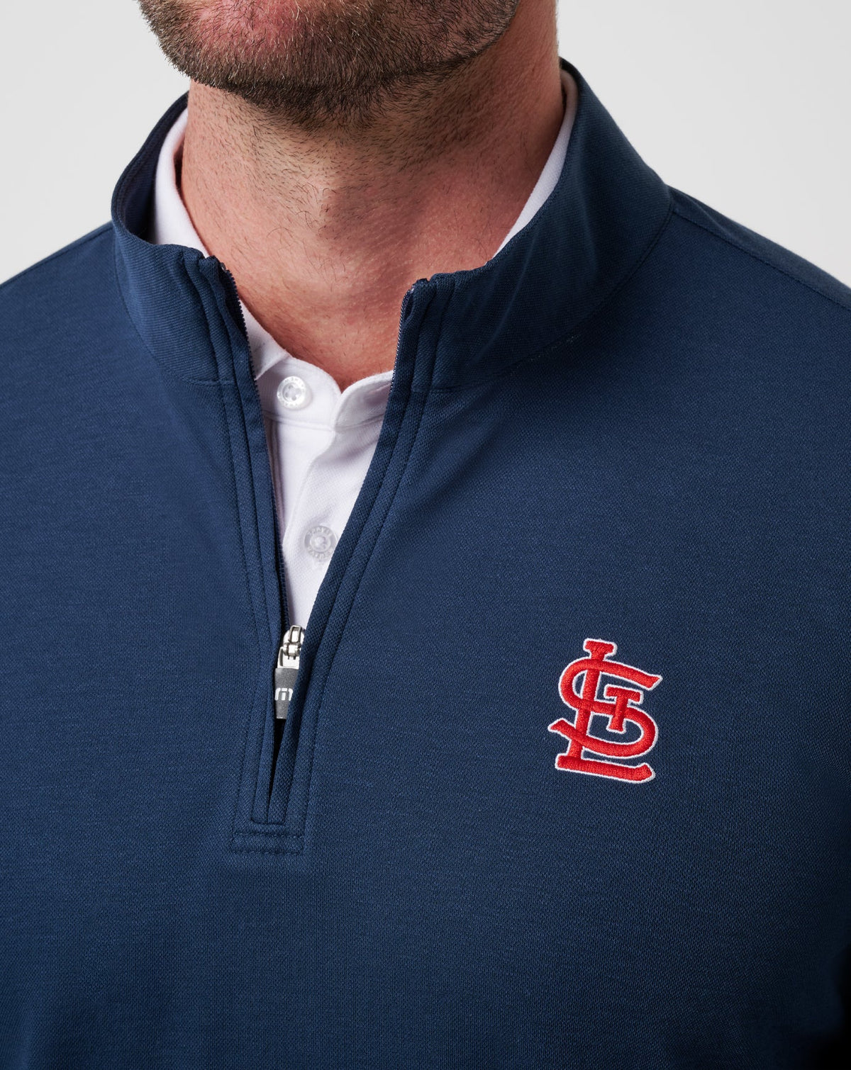 St Louis Cardinals Time To Tailgate Quarter Zip Navy | Travis Mathew Exclusive