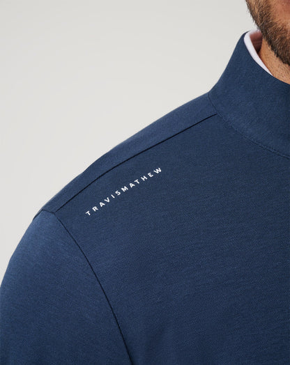 Atlanta Braves Time To Tailgate Quarter Zip Navy | Travis Mathew Essential