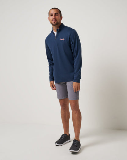 Atlanta Braves Time To Tailgate Quarter Zip Navy | Travis Mathew Essential