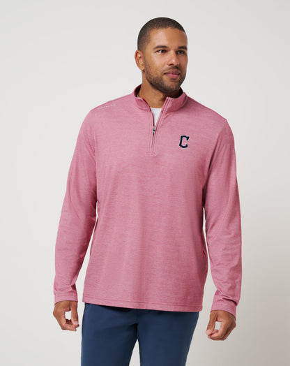 Cleveland Guardians Time To Tailgate Quarter Zip Heather Red | Travis Mathew Special Offer