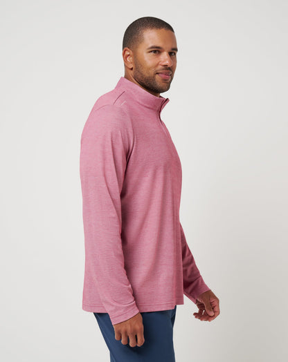 Cleveland Guardians Time To Tailgate Quarter Zip Heather Red | Travis Mathew Special Offer