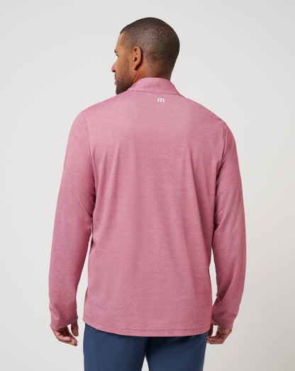 Cleveland Guardians Time To Tailgate Quarter Zip Heather Red | Travis Mathew Special Offer