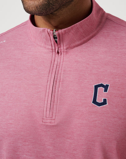 Cleveland Guardians Time To Tailgate Quarter Zip Heather Red | Travis Mathew Special Offer