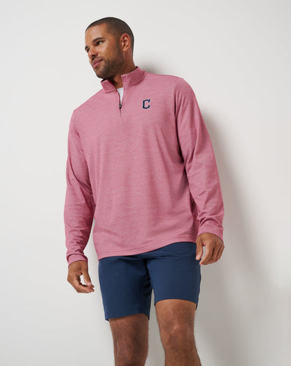 Cleveland Guardians Time To Tailgate Quarter Zip Heather Red | Travis Mathew Special Offer