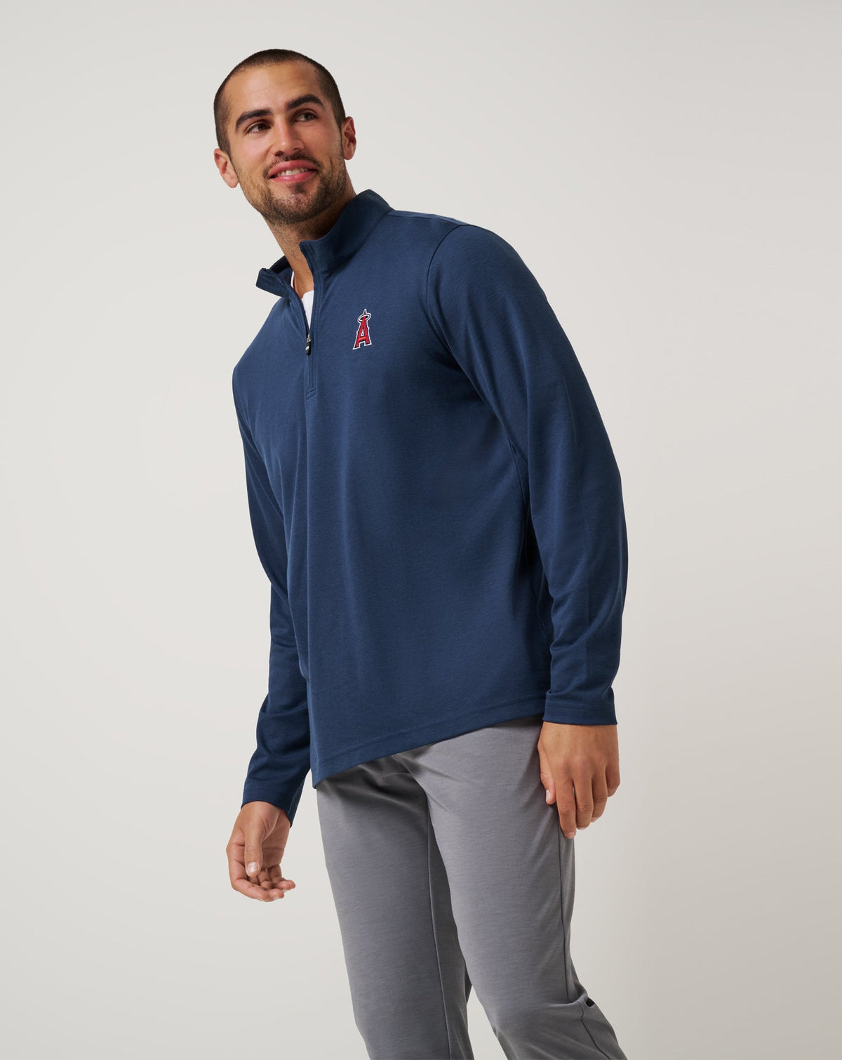 Los Angeles Angels Time To Tailgate Quarter Zip Navy | Travis Mathew Everyday