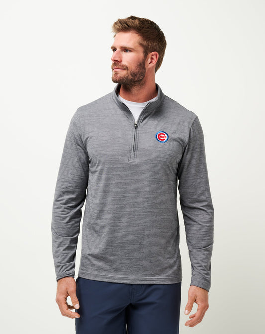 Chicago Cubs The Heater Quarter Zip Sleet/Quiet Shade | Travis Mathew Best Seller