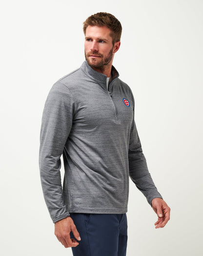 Chicago Cubs The Heater Quarter Zip Sleet/Quiet Shade | Travis Mathew Best Seller