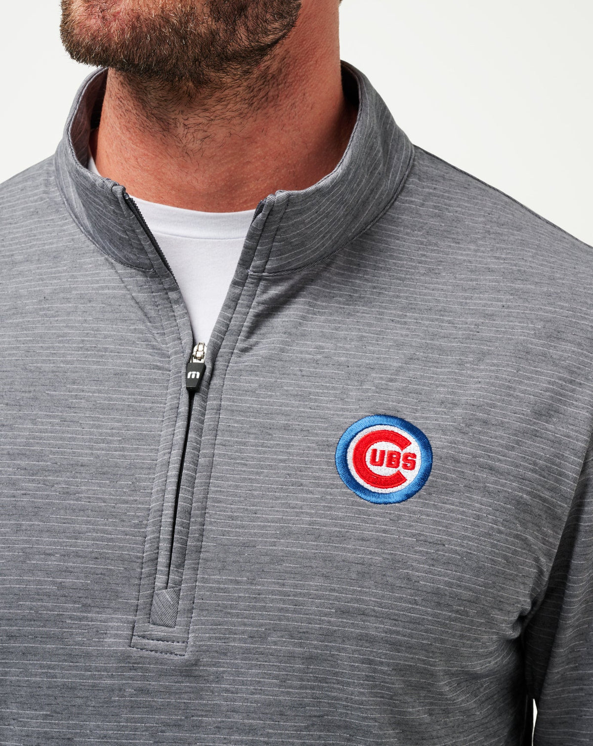 Chicago Cubs The Heater Quarter Zip Sleet/Quiet Shade | Travis Mathew Best Seller
