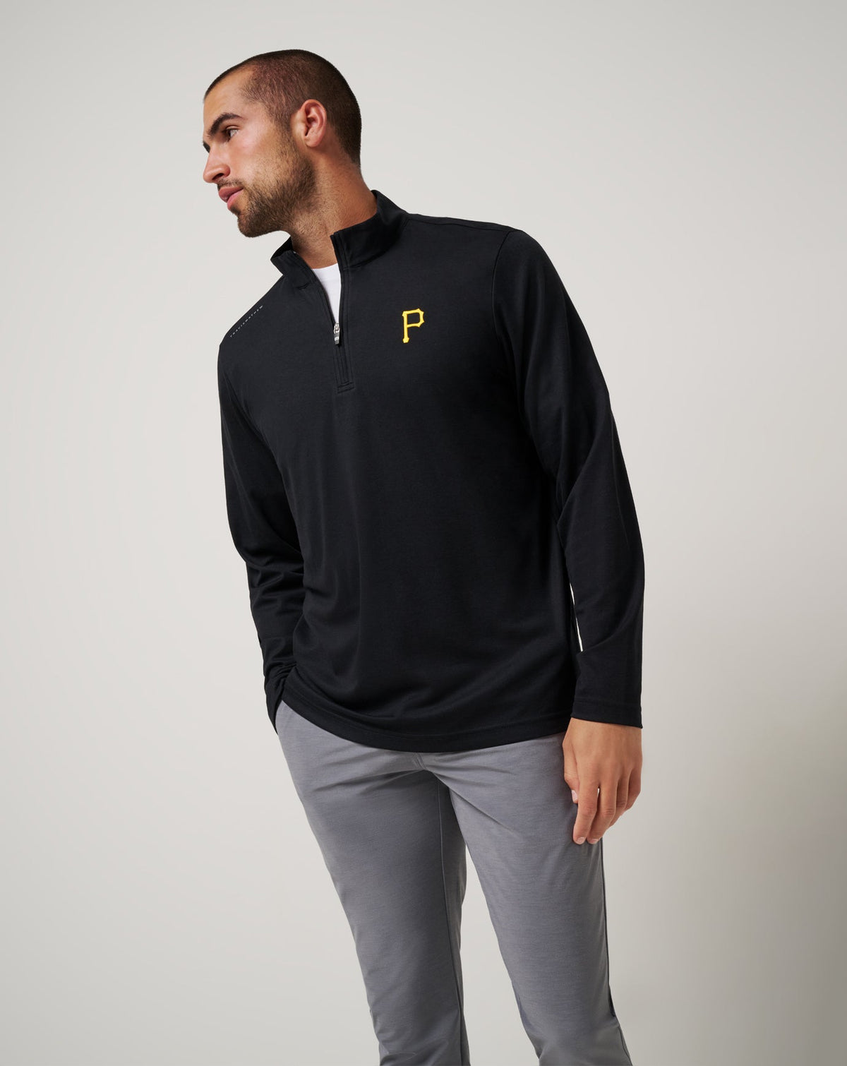 Pittsburgh Pirates Time To Tailgate Quarter Zip Black | Travis Mathew Hot Sale